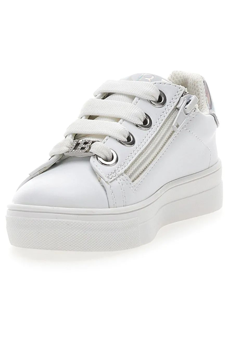 Sneakers Bianche con Cerniera Laterale LAURA BIAGIOTTI AGI7048