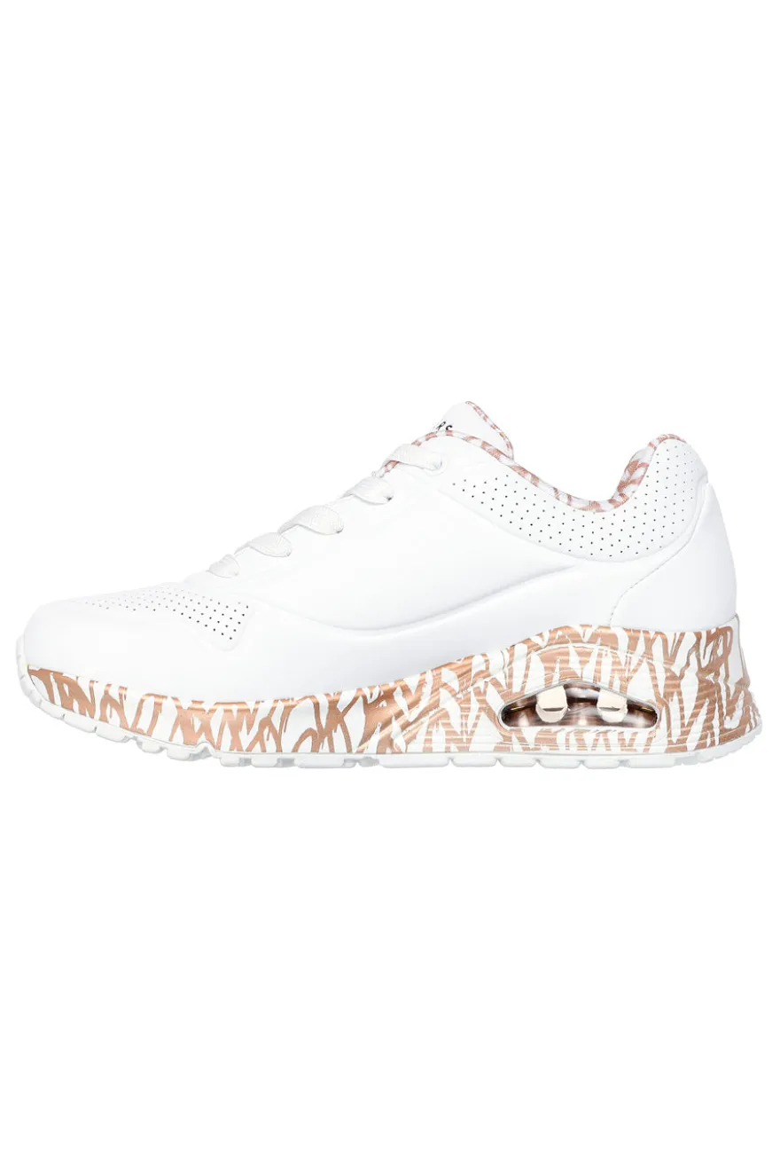 Sneakers Bianche con Cuori Colorati Skechers Street Uno – Loving Love