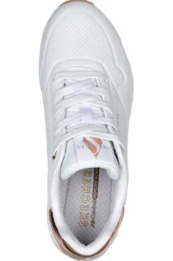 Sneakers bianche con dettagli oro Skechers Uno Golden Air
