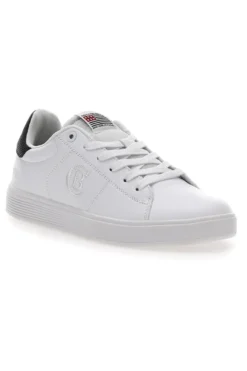 Sneakers Bianche con Dettaglio Nero COTTON BELT CBM424A54