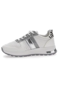 Sneakers Bianche Con Dettagli Argento Cafe' Cost 206
