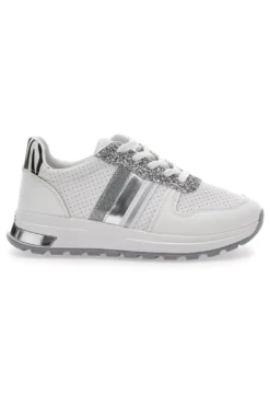 Sneakers Bianche Con Dettagli Argento Cafe' Cost 206