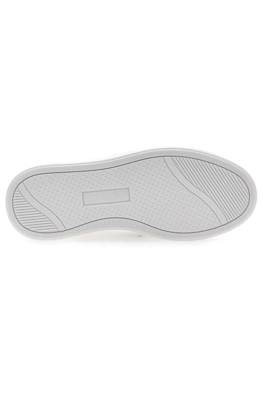 Sneakers Bianche con Dettagli Dorati COTTON BELT ANNUNZIATA LTH