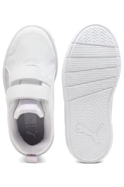 Sneakers Bianche con Dettagli Lilla i Pois e Velcro PUMA Courtflex V3 Dotty V PS
