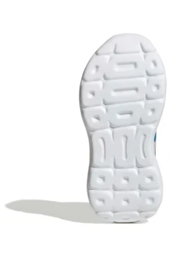 Sneakers bianche con dettagli blu e chiusura a strappo Adidas Tensaur Run 3.0 El C