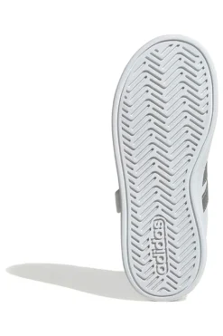 Sneakers bianche con dettagli metallizzati e chiusura a strappo Adidas GRAND COURT 3.0 EL C