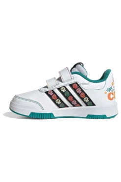 Sneakers bianche con dettagli colorati chiusura a strappo Adidas Tensaur Coco CF K