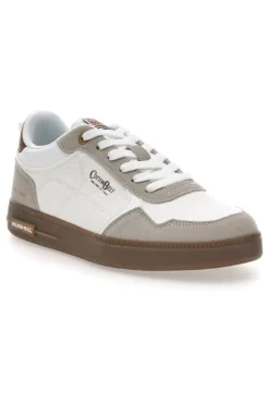 Sneakers bianche con dettagli marroni Cotton belt HOOK CVS