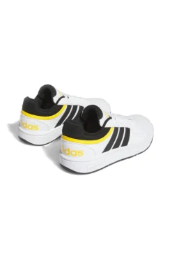 Sneakers Bianche con dettagli Neri e Gialli Adidas Hoops 3.0 K