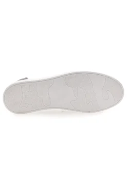 Sneakers Bianche con Dettagli Grigi in Pelle Made in Italy PTR 123