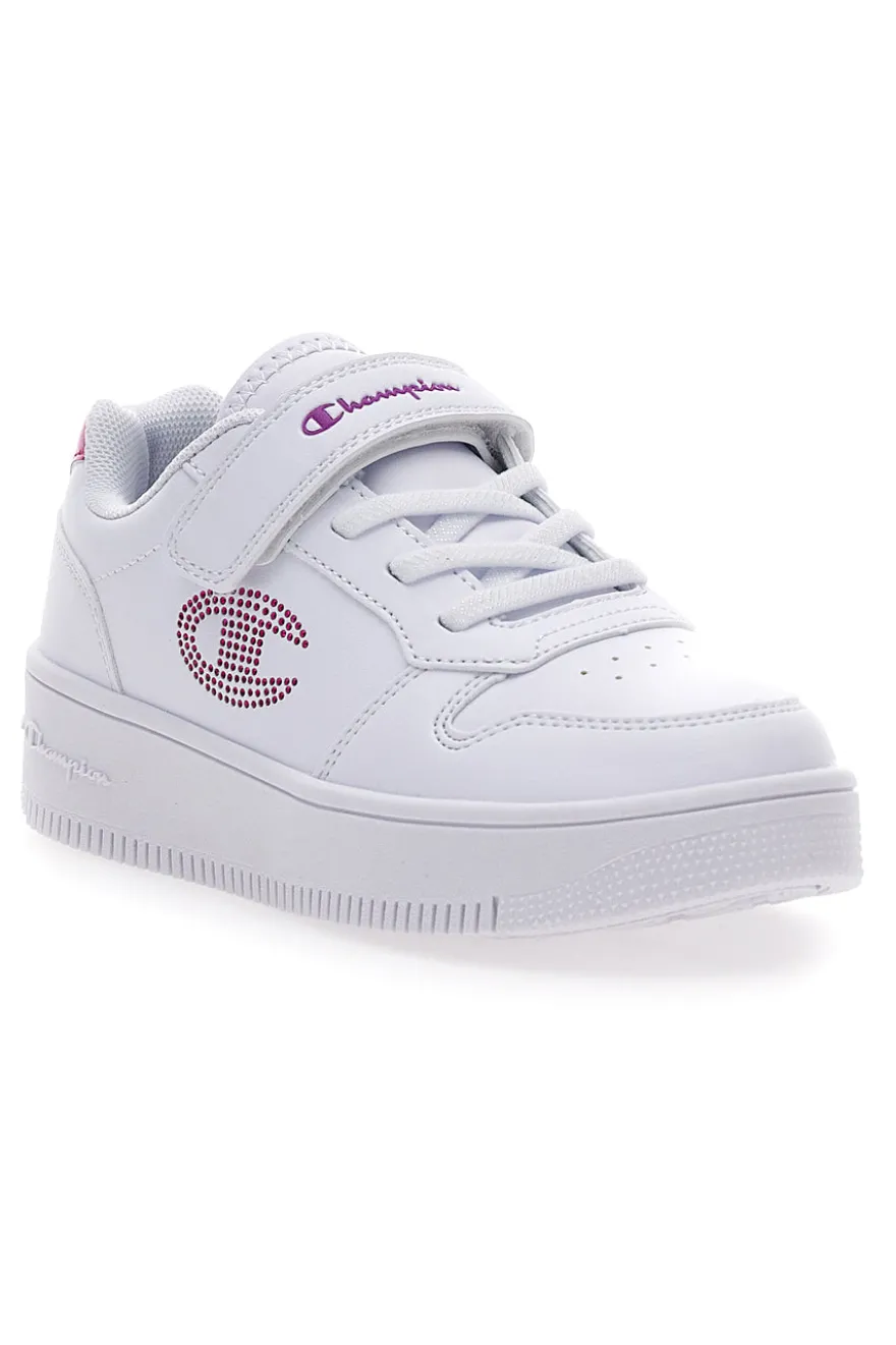 Sneakers Bianche con dettagli Rosa CHAMPION RD18 PLATFORM GLITTER G PS
