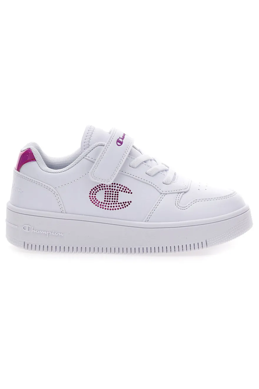 Sneakers Bianche con dettagli Rosa CHAMPION RD18 PLATFORM GLITTER G PS