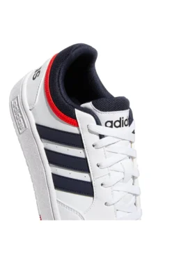 Sneakers bianche con dettagli blu e rossi Adidas Hoops 3.0