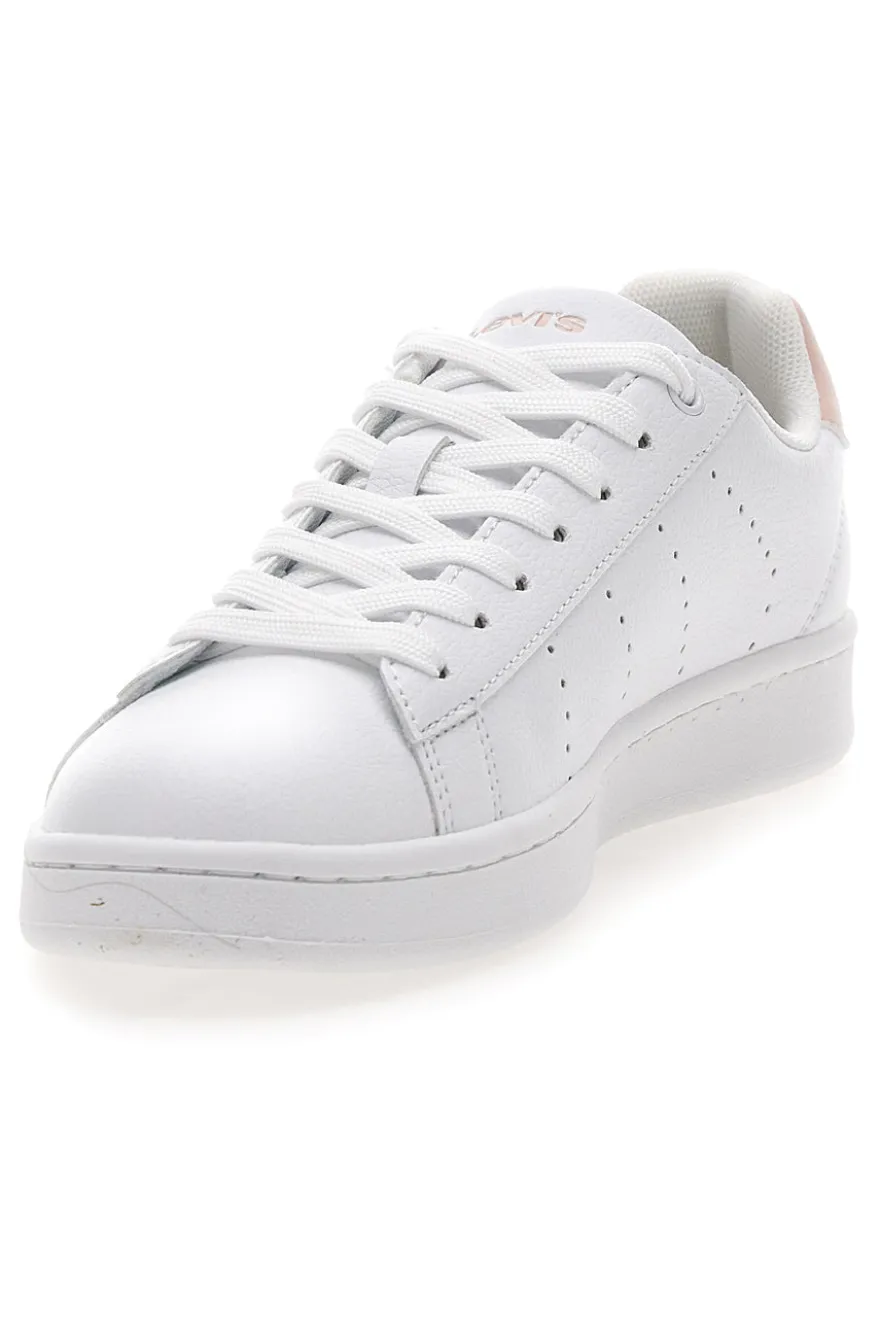 Sneakers Bianche con Dettaglio Posteriore Rosa LEVI'S AVENUE