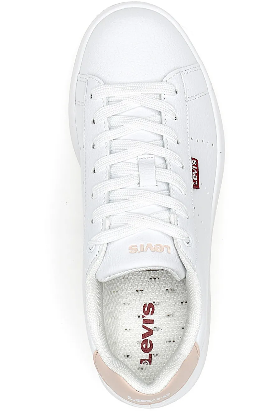 Sneakers Bianche con Dettaglio Posteriore Rosa LEVI'S AVENUE