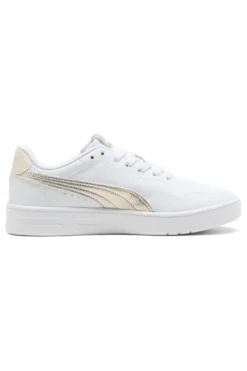Sneakers bianche con dettagli oro Puma Court Lally Metallic Whisper