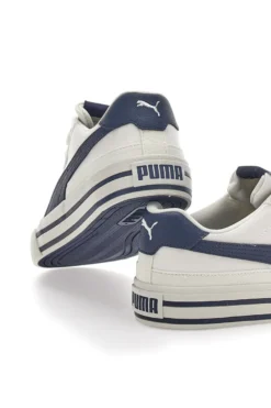 Sneakers Bianche Con Dettagli Blu da Uomo Puma Court Classic Vulc FS