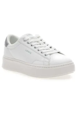 Sneakers Bianche con Dettaglio Posteriore Argento LEVI'S AMBER
