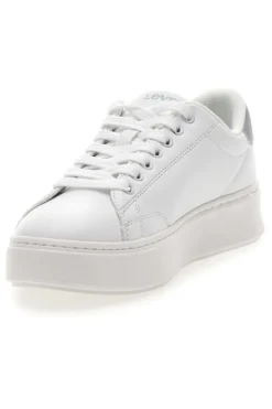 Sneakers Bianche con Dettaglio Posteriore Argento LEVI'S AMBER