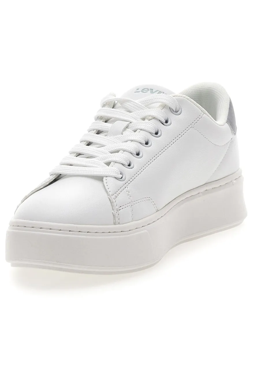 Sneakers Bianche con Dettaglio Posteriore Argento LEVI'S AMBER