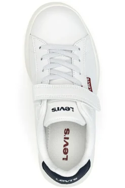 Sneakers bianche con dettaglio blu navy Levi's Bell JR