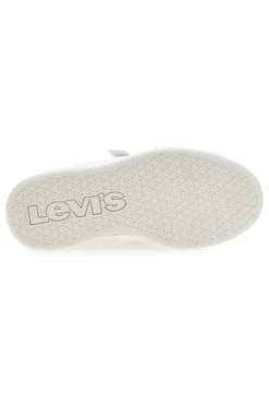 Sneakers bianche con dettaglio blu navy Levi's Bell JR
