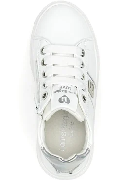 Sneakers Bianche con Dettagli Color Argento Laura Biagiotti 93919389