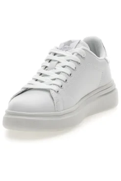 Sneakers bianche con dettagli argentati Cotton belt LONDON 3.0