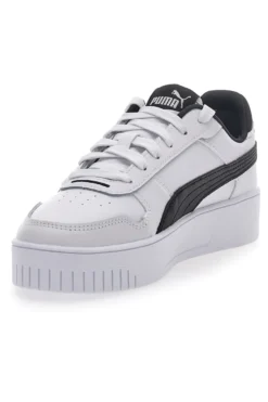 Sneakers Bianche Con Dettagli Neri Puma Carina Street