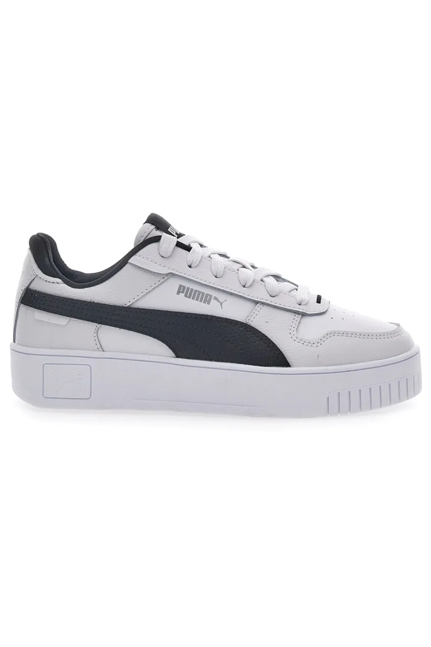 Sneakers Bianche Con Dettagli Neri Puma Carina Street