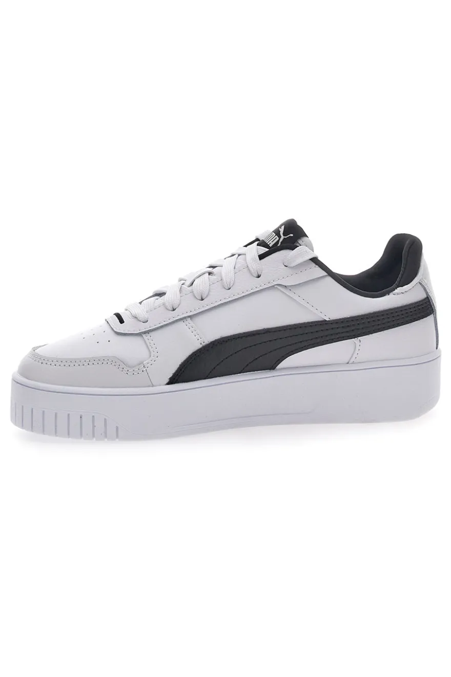 Sneakers Bianche Con Dettagli Neri Puma Carina Street