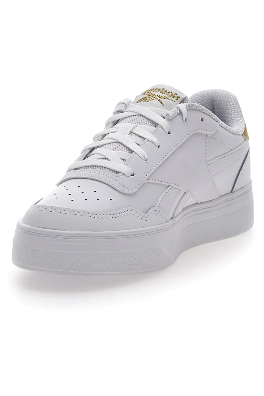 Sneakers Bianche Con Dettagli Oro Reebok Court Advance Bold