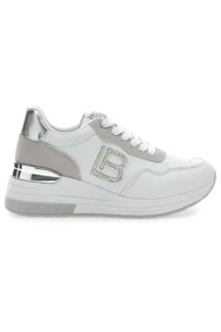 Sneakers Bianche con Dettagli Argentati Laura Biagiotti 8923