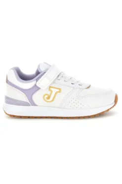 Sneakers bianche con inserti lilla Joma Tornado Jr 2619