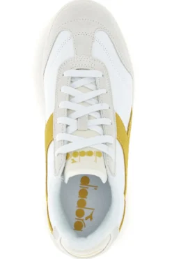 Sneakers Bianche con inserto giallo Diadora Kick Sl