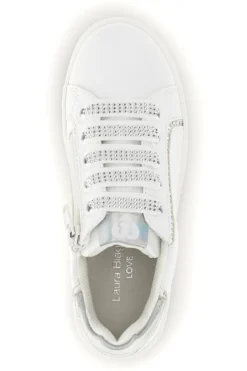 Sneakers bianche con lacci e cerniera Laura Biagiotti L9875C9759