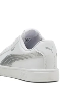 Sneakers Bianche con Logo Argento PUMA RICKIE CLASSIC JR
