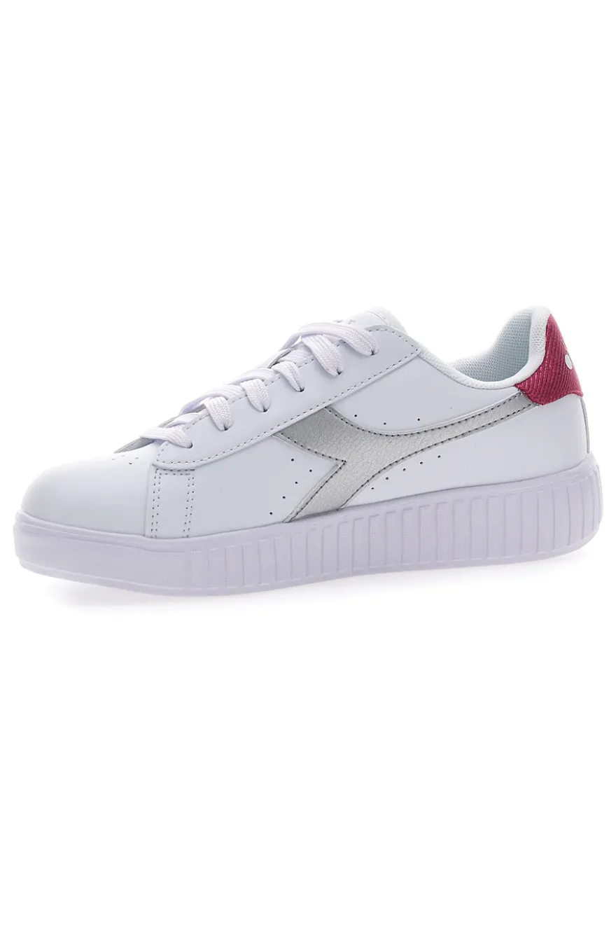 Sneakers Bianche con Logo Argento DIADORA GAME STEP METAL GS
