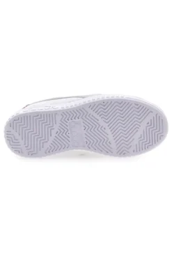 Sneakers Bianche con Logo Argento e Dettaglio Fuxia DIADORA GAME STEP METAL PS