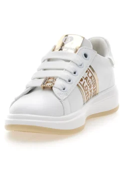 Sneakers Bianche con Logo Dorato LAURA BIAGIOTTI L8945