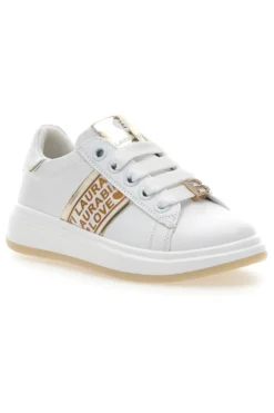 Sneakers Bianche con Logo Dorato LAURA BIAGIOTTI L8945