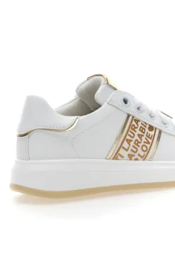 Sneakers Bianche con Logo Dorato LAURA BIAGIOTTI L8945