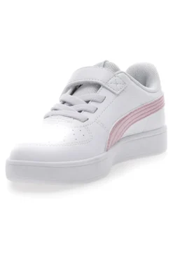 Sneakers Bianche con Logo Laterale Rosa e Velcro Puma RICKIE AC+PS
