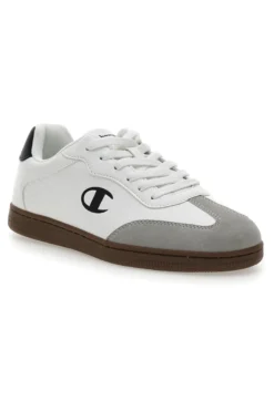 Sneakers Bianche Con Logo Laterale Champion Prestige Mix Material