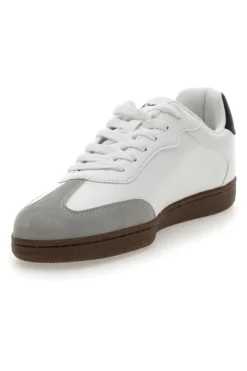 Sneakers Bianche Con Logo Laterale Champion Prestige Mix Material