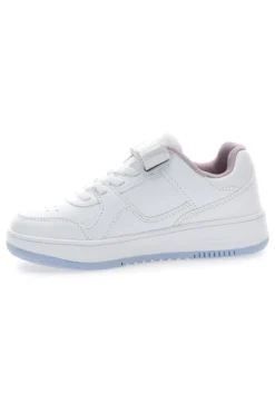 Sneakers bianche con logo laterale e suola azzurra Champion RD18 Low G PS