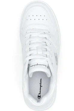 Sneakers Bianche con Logo Laterale Argento CHAMPION RD18 LOW G GS