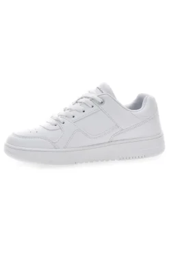 Sneakers Bianche con Logo Laterale Argento CHAMPION RD18 LOW G GS