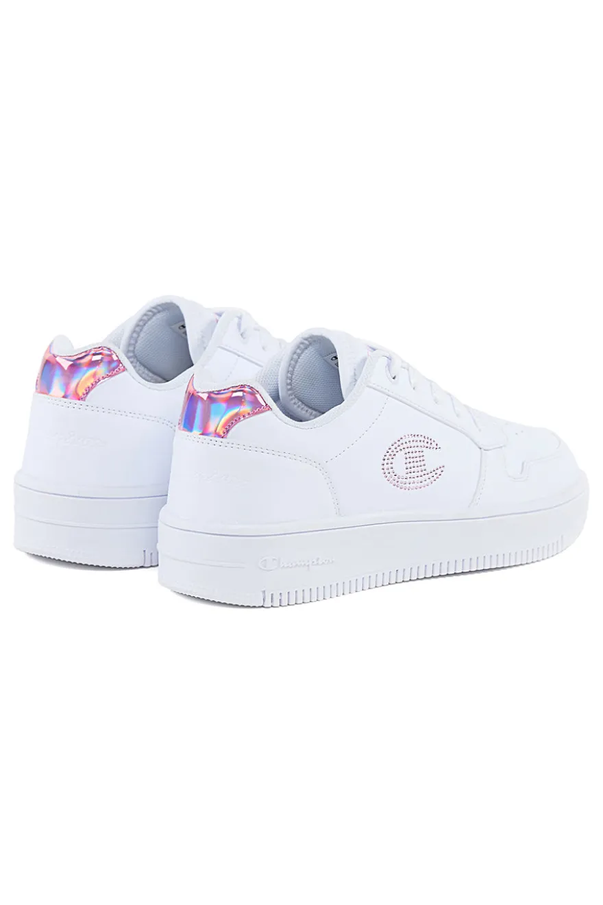 Sneakers Bianche Con Logo Laterale CHAMPION RD18 PLATFORM GLITTER G GS