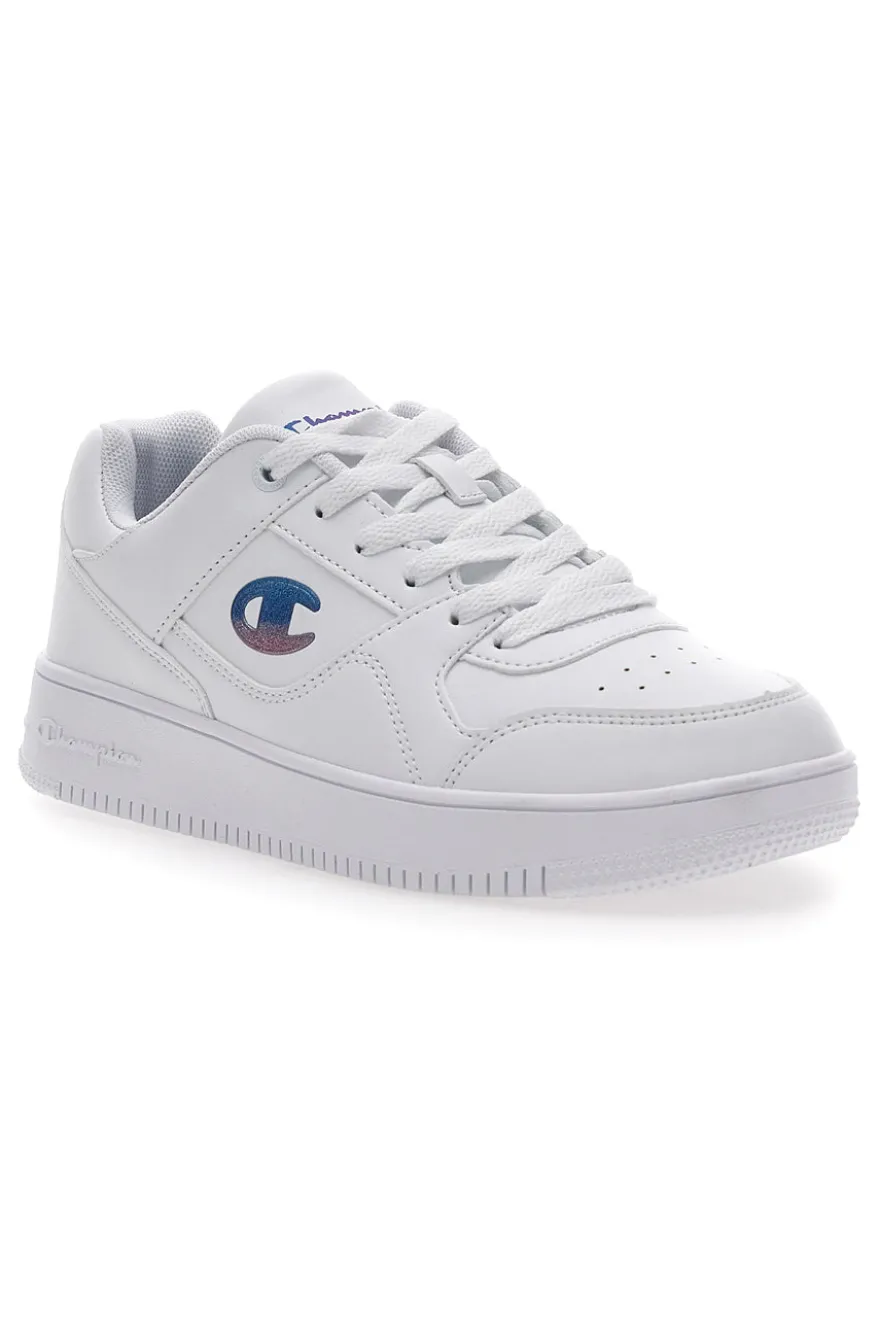 Sneakers Bianche Con Logo Laterale Champion Rebound Low